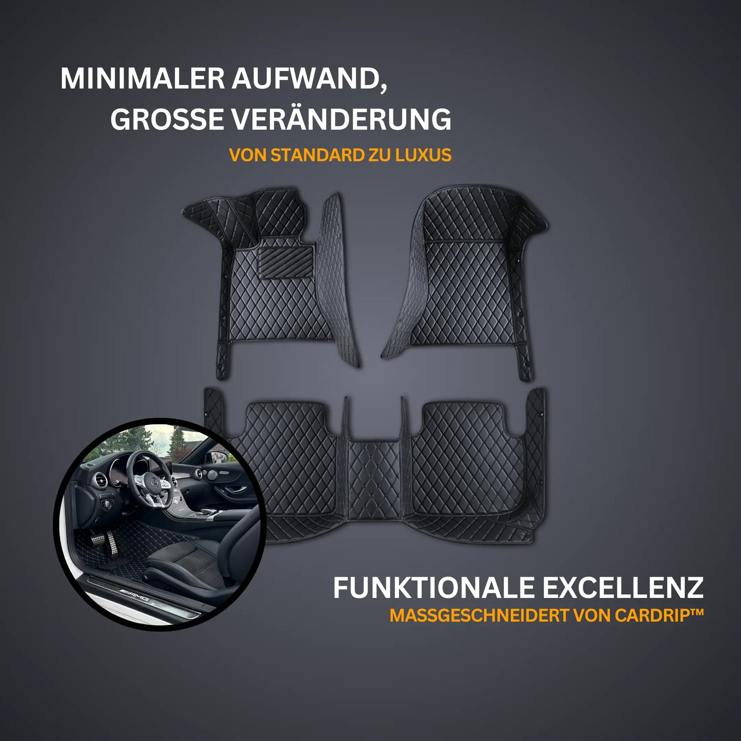 Luxus Auto Fußmatten nach Maß | Premium Maßanfertigung Autoteppiche