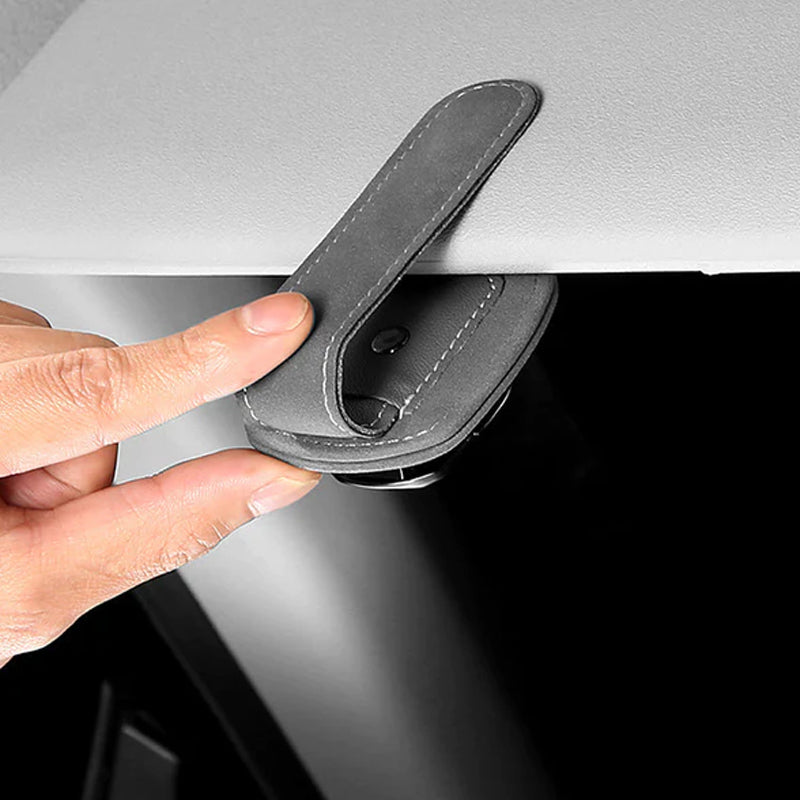 Wildleder Multifunktionaler Brillenhalter mit Ihrem Auto-Logo