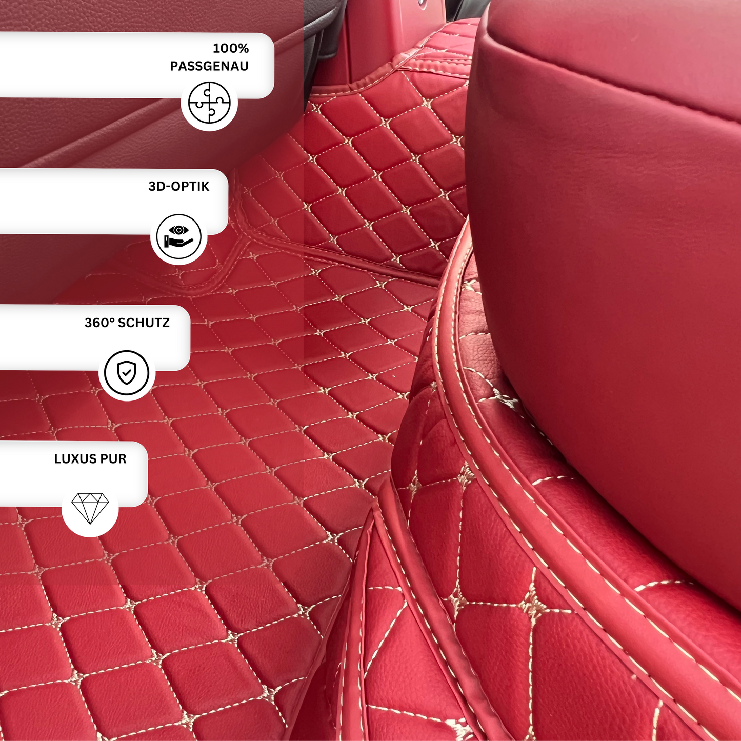 Luxus Auto Fußmatten nach Maß | Premium Maßanfertigung Autoteppiche