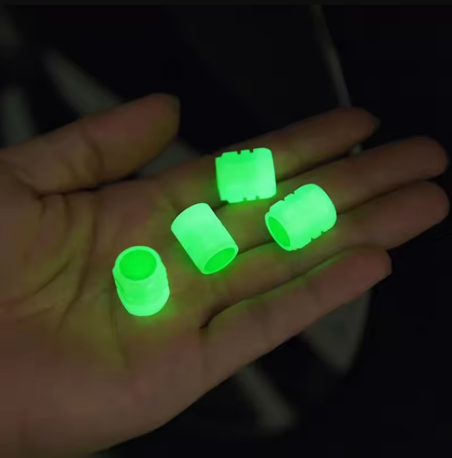 4er Set Leuchtende Ventilkappen mit Auto-Logo (Universelle Passform)