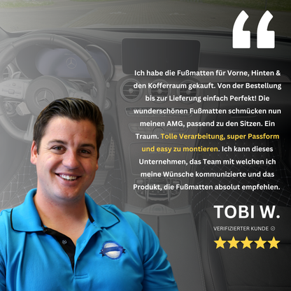 Luxus Auto Fußmatten nach Maß | Premium Maßanfertigung Autoteppiche