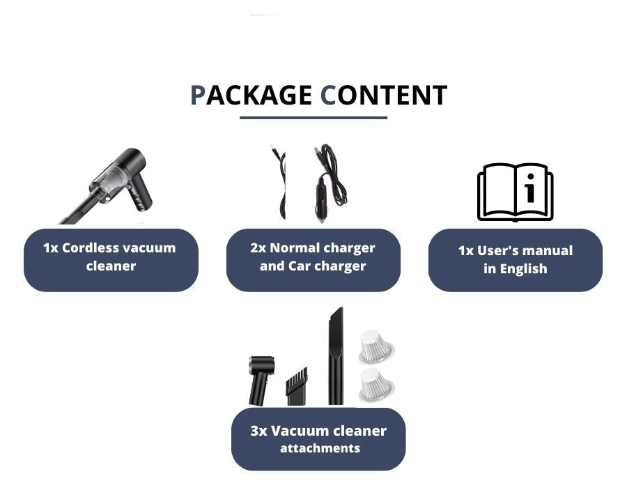 Kleiner Kabelloser Auto Staubsauger